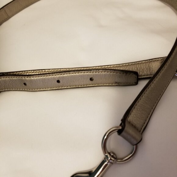 Authentic Coach Large Metallic Pebbled Leather Hobo Handbag & Crossbody - Picture 16 of 16